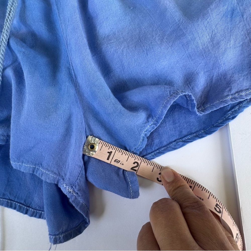 Lulus Romper Women Small Blue Tie Dye Long Sleeve Boho Festival - Picture 7 of 13